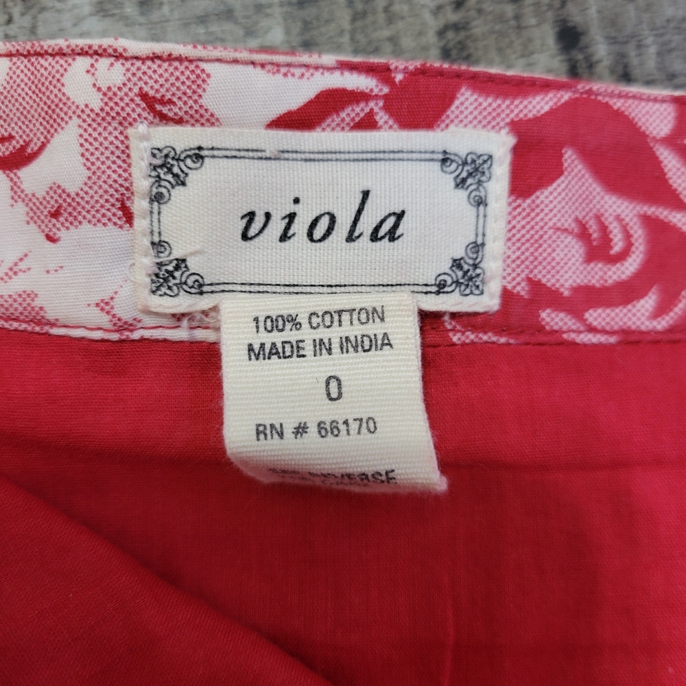 Anthropologie Viola Red Rose Layered Lace Skirt Size 0 - Picture 3 of 4